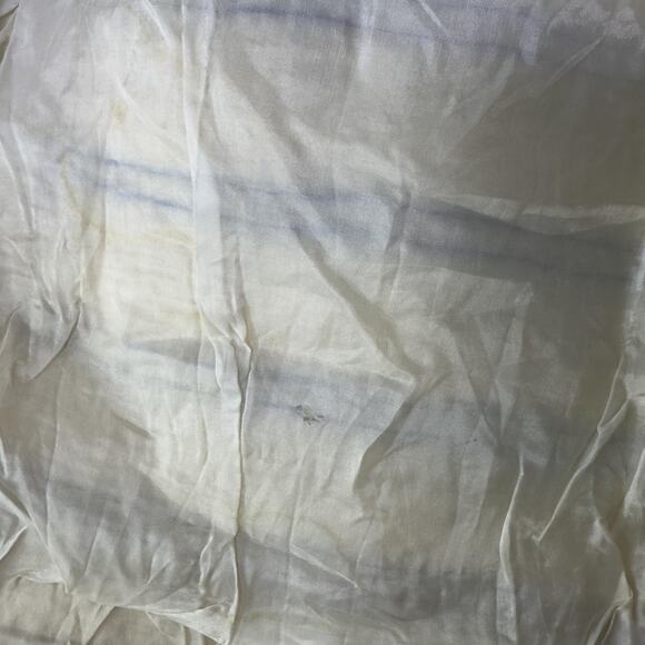 Vintage Sequin Shirt Womens Small Blue Silver Striped Wool Hong Kong 60s - Picture 10 of 12